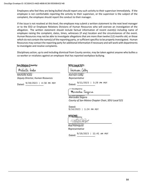 Side Letter Agreement And Signatures Employee Labor Relations