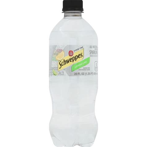 Schweppes Lemon Lime Sparkling Water Beverage 20 Fl Oz Instacart