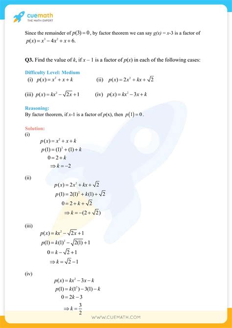 Ncert Solutions Class Maths Chapter Exercise Polynomials