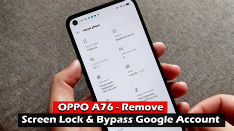 OPPO A76 Remove Screen Lock Bypass Google Account YouTube