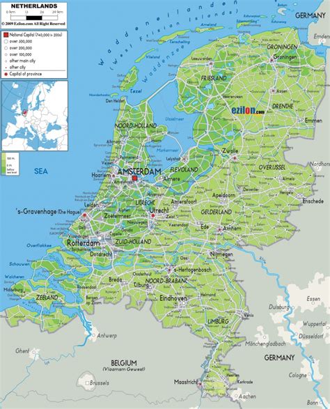 Printable Map Of The Netherlands - Printable Maps