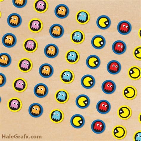 FREE Printable Pac-man Hershey’s Kisses Stickers