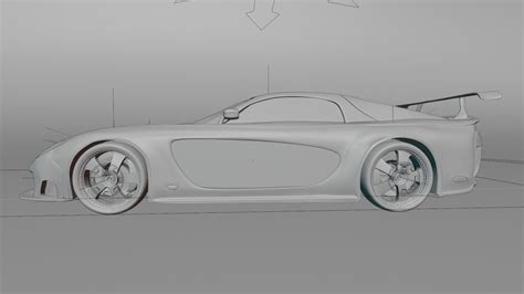 Hans Mazda Rx7 Veilside 3D model rigged | CGTrader