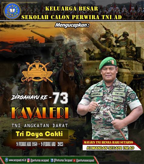 Dirgahayu Ke 73 Kavaleri Tni Angkatan Darat 9 Februari 1950 9