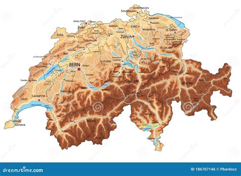 Svizzera Cartina Fisica Svizzera Carta Geografica Mappa Della Porn