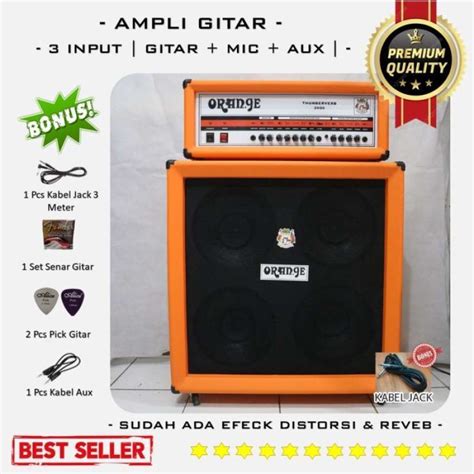 Jual Ampli Gitar Orange 3 Input 4x12 Inch Head Cabinet Thunderverb 200