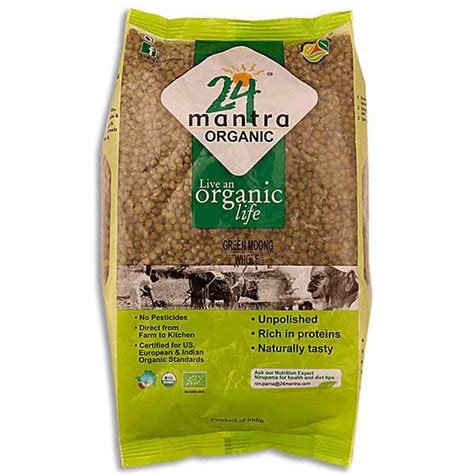 24 Mantra Organic Green Moong Dal Whole 500g