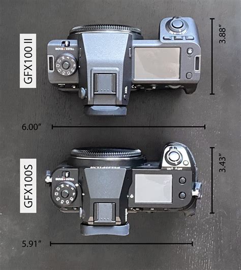 Fujifilm GFX100 II v. GFX100S Size Comparison - Capture Integration