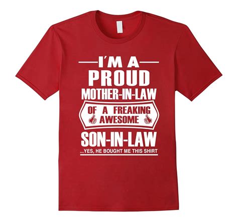 Proud Mother In Law Of Awesome Son In Law T Shirt Tee Cd Canditee