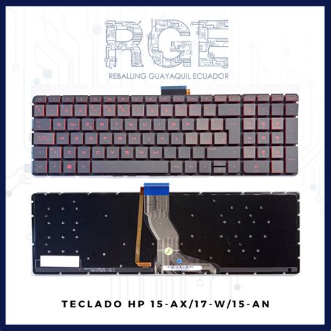 Teclado Retroiluminado Para Laptop Hp 15 Ax 17 W 15 An Reballing