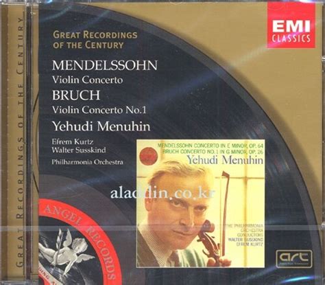 Felix Mendelssohn Max Bruch Violin Concertos Menuhin