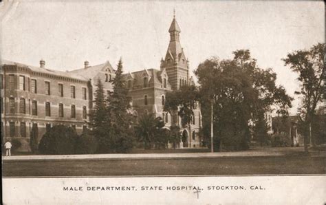 Male Department, State Hospital Stockton, CA Postcard