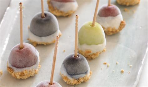 Frozen Yogurt Dipped Grapes Grapes From California