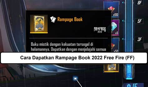 Cara Dapatkan Rampage Book Free Fire Ff Esportsku