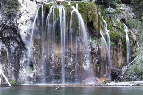 Hanging Lake Waterfall stock photo. Image of waterfall - 161488508