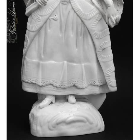 Xix W Dresden Figurka Z Bia Ej Szkliwionej Porcelany Bia A Dama