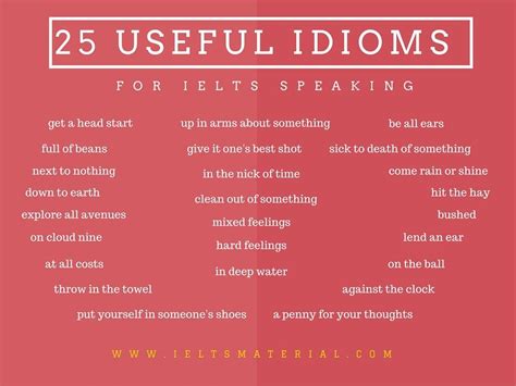 25 Useful Idioms To Help You Score Band 8 0 For IELTS Speaking Part 4 5