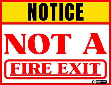 12+ Printable Fire Exit Sign | Download FREE PDFs | Exit sign, Exit, Signs