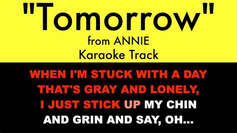 Tomorrow Annie Lyrics