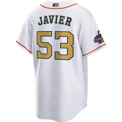 Nike Cristian Javier /Gold Houston Astros 2023 Gold Collection Replica ...