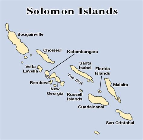 Map of the Solomon Islands