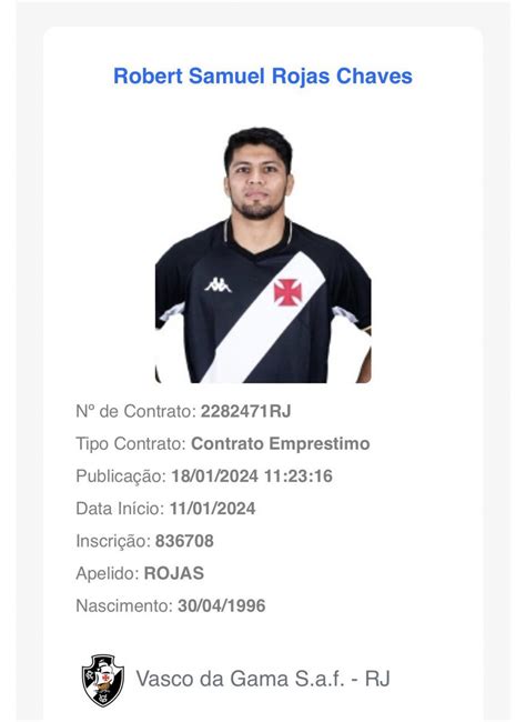 Robert Rojas é Regularizado No Bid E Pode Fazer Sua Estreia Pelo Vasco