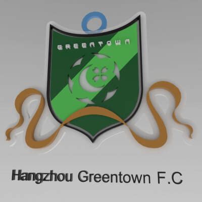 Hangzhou Greentown F C Logo Team Printable And PBR 3D Print Model By