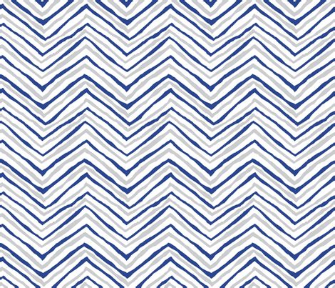 Zig Zag Navy Grey Gray Chevron Stripes Fabric Jenlats Spoonflower