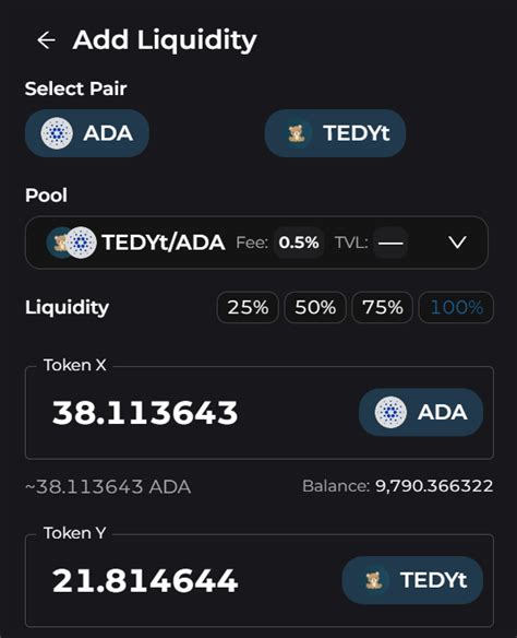 How To Add Liquidity TeddySwap