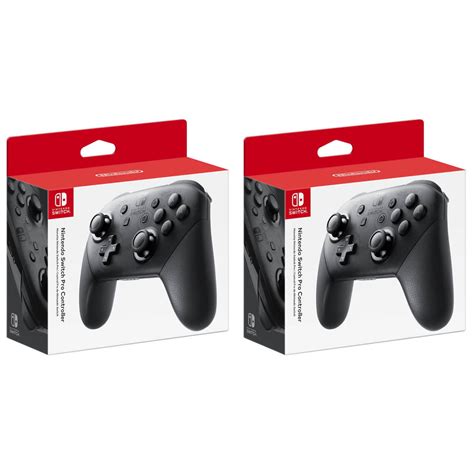 2 Pack OEM Official Nintendo Switch Pro Wireless Controller - Black - HACAFSSKA - Walmart.com