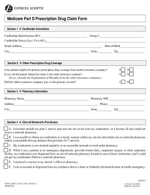 Fillable Online C Instructions For Medicare Part D Prescription Drug