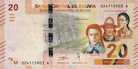 Current Bolivian Boliviano Banknotes - Foreign Currency