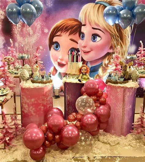 Amei Essa Frozen Rosa Super Diferente 💖 Po Festa De Aniversário Da Frozen Decoração Festa