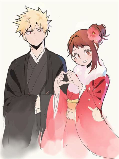 Bakugou Uraraka Kacchako Boku No Hero Academia Bakugou And