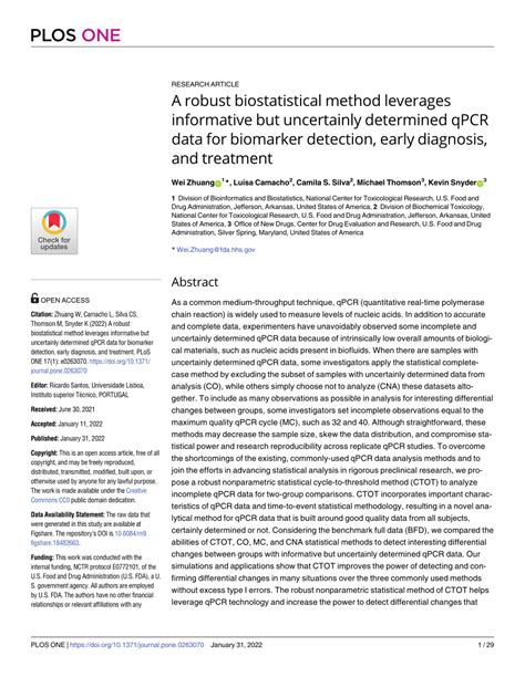 Pdf A Robust Biostatistical Method Leverages Informative But