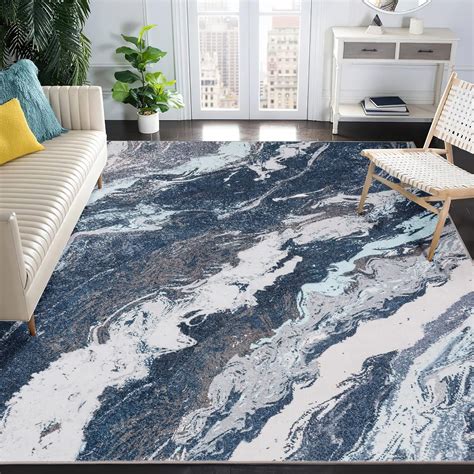 Amazon Art Tuft Washable Rug Anti Slip Backing Abstract Marble