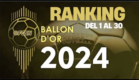 Balón de Oro 2024 Clasificación completa del 1 al 30