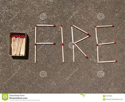 Fire Matches Inscription And The Matchbox Stock Image Image Of