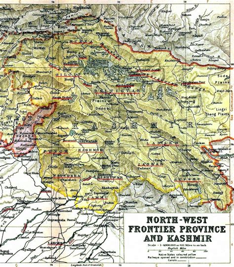 1909 Map Of The Princely State Of Jammu And Kashmir Princely State Jammu And Kashmir Jammu