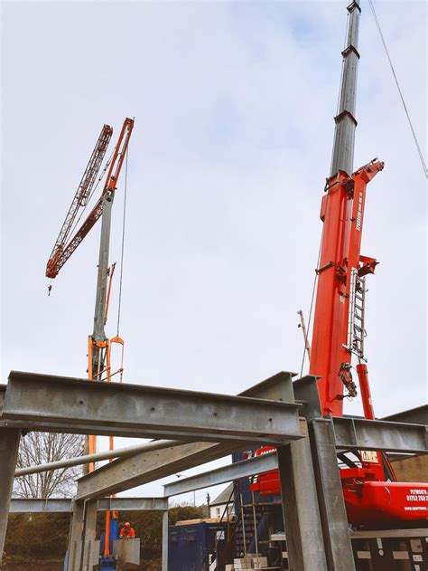 Our Potain IGO50 Self Erecting Tower Crane Being Installed In Truro