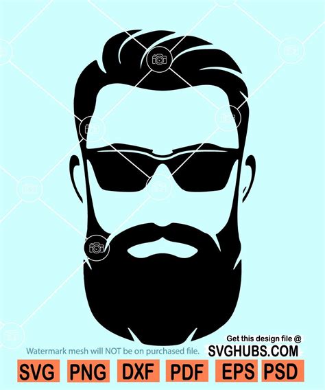 Beard Man Svg Beards Svg Hairstyle Men Svg Dxf 415340 50 Off