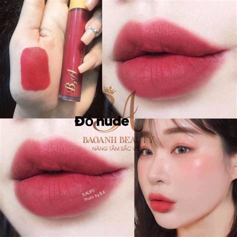 Đỏ Nude Son Kem Lì Nắp Vàng Cao Cấp B A Màu Đỏ Nude BigBuy bigbuy vn