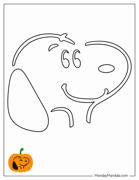 Printable Snoopy Pumpkin Carving Template Download Free