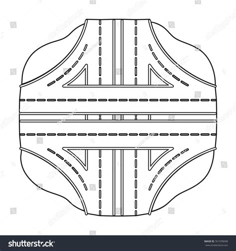 Autobahn Single Icon Outline Styleautobahn Vector Stock Vector Royalty