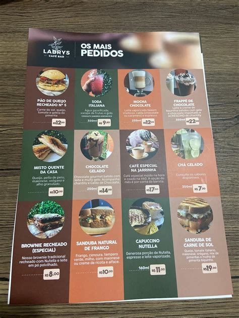 Menu em Labrys Café Bar Teófilo Otoni