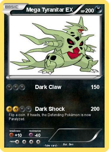 Pokémon Mega Tyranitar Ex 1 1 Dark Claw My Pokemon Card