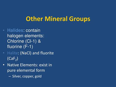 Ppt Minerals Powerpoint Presentation Free Download Id2596834