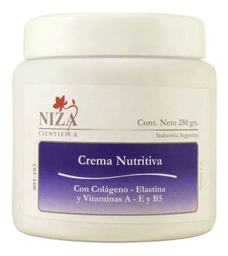 Crema Nutritiva Facial Niza Colageno Elastina Y Vita A 250gr MercadoLibre