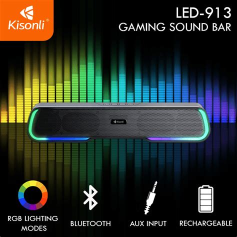 Kisonli Led Rgb Gaming Soundbar Speaker Price In Bangladesh