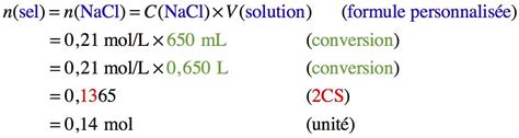 Exercices avec la concentration en quantité de matière phychiers fr